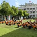 隨縣三里崗鎮(zhèn)中心幼兒園開展防震應(yīng)急疏散演練活動